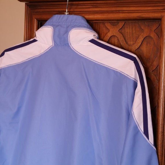 Adidas Essential 3-Stripe Windbreaker Track Jacket Style #P52640 Blue - Size S - Picture 11 of 16